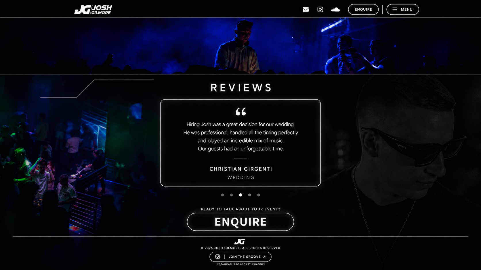 Josh Gilmore DJ reviews